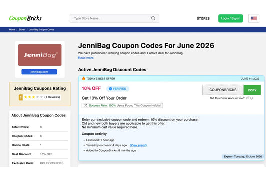 JenniBag Discount Codes: Which Ones Are Real (And Which Sites Are Lying to You)